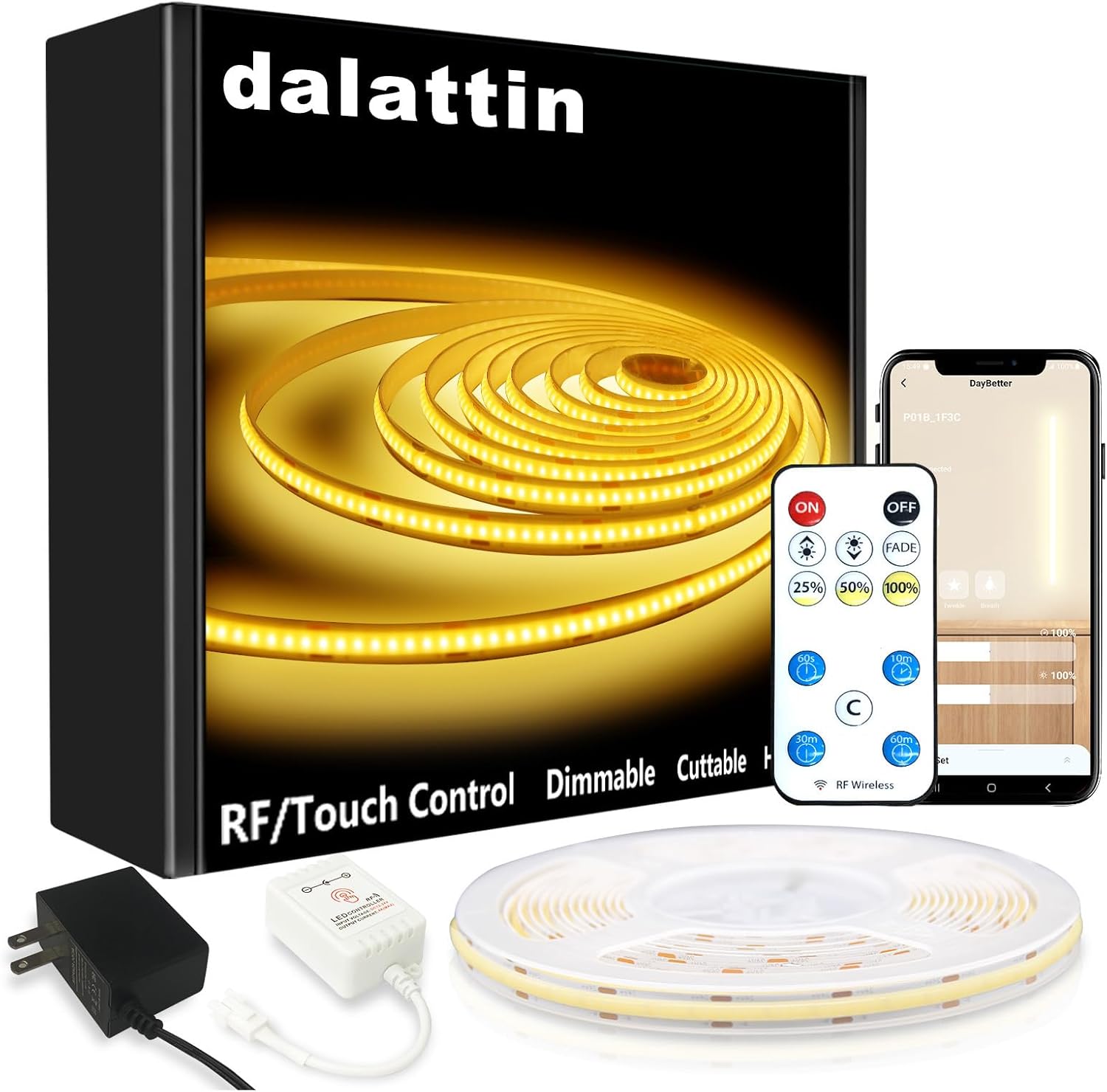 Beige LED Strip Light — 3000K Warm White