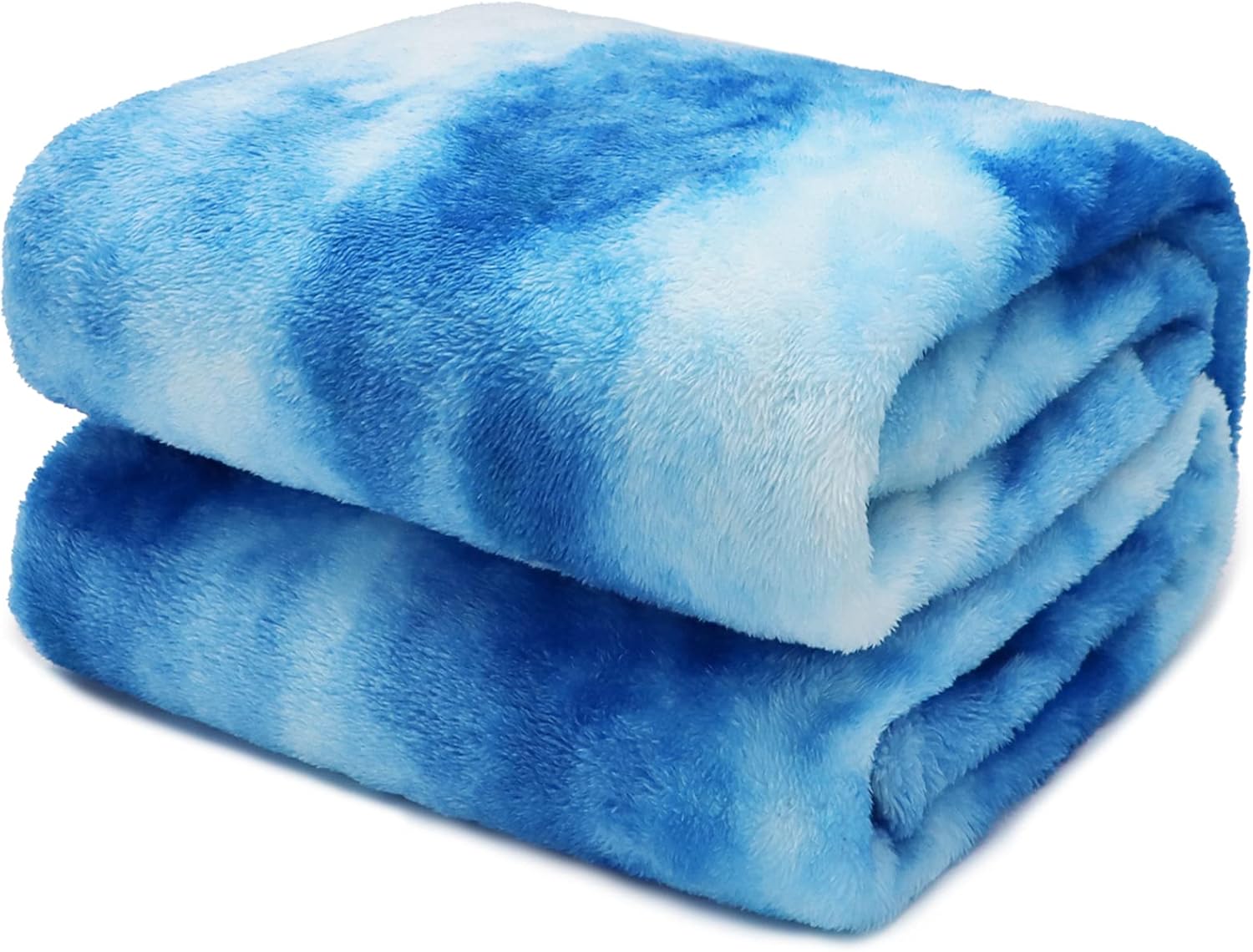 Luxe Blue Throw Pillow — 50" — Blue Tie Dye Blanket
