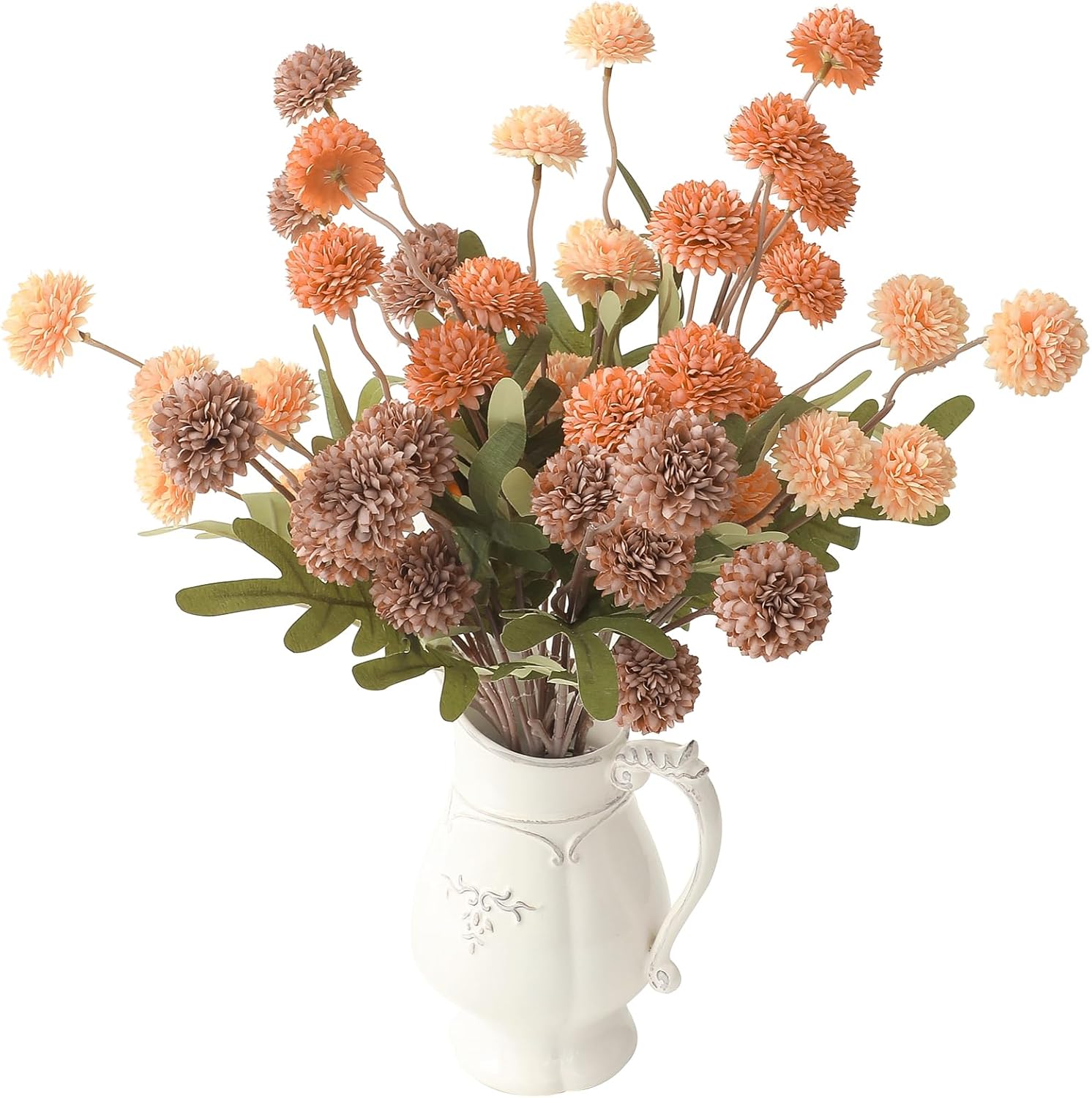 Beige Artificial Flowers — Sunset Glow Harmony