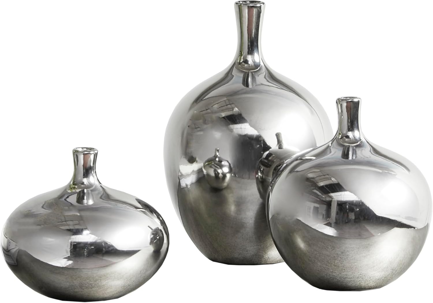 Gold Vase Set — Silver