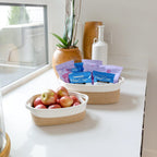 Boho Beige Woven Basket - View 3