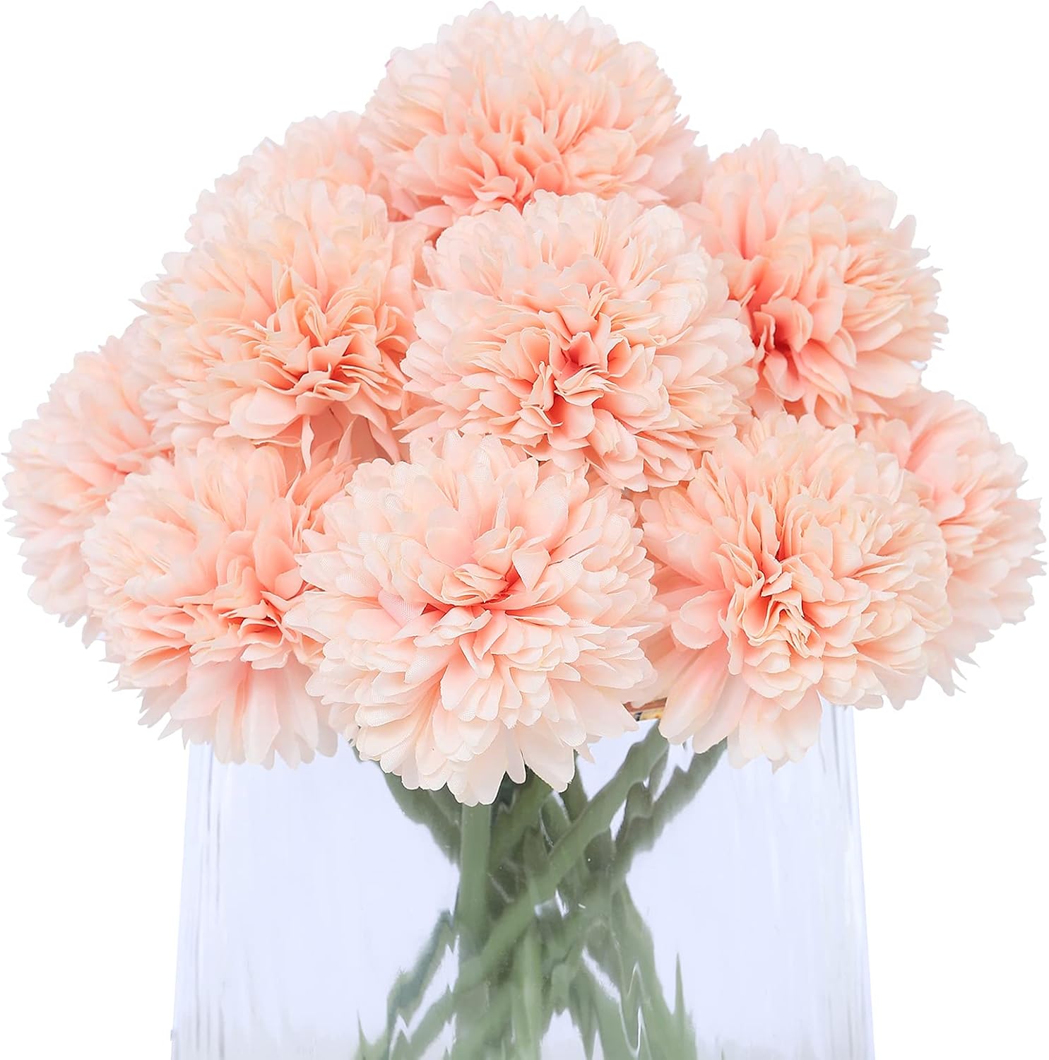 Black Artificial Flowers — Grapefruit Pink, Pack of 15