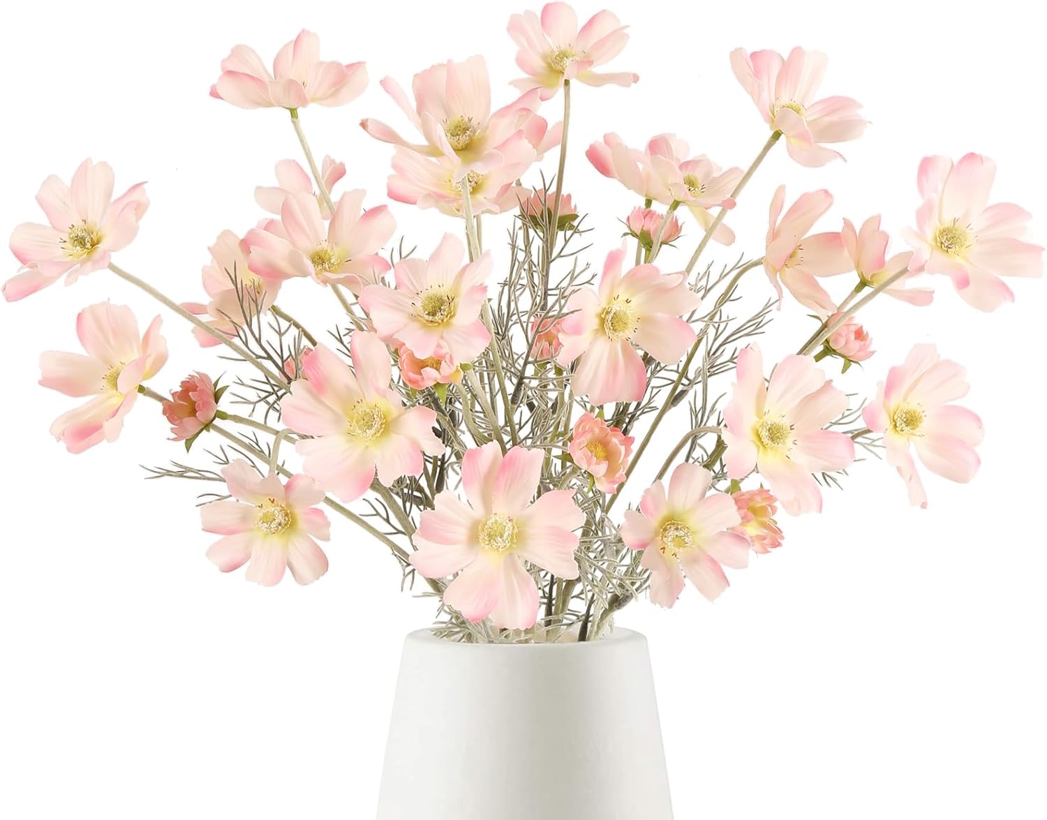 Blue Artificial Plant — 24" — Light Pink