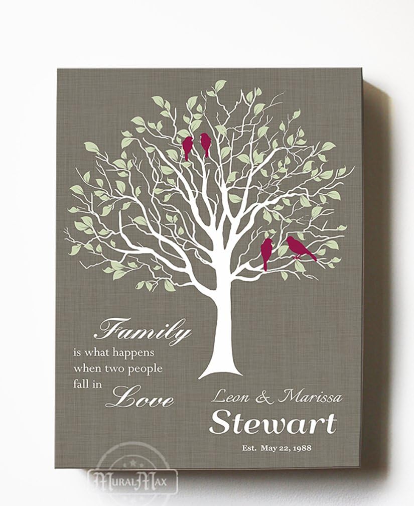 Personalized Beige Wall Decor — 14" — Dark Taupe