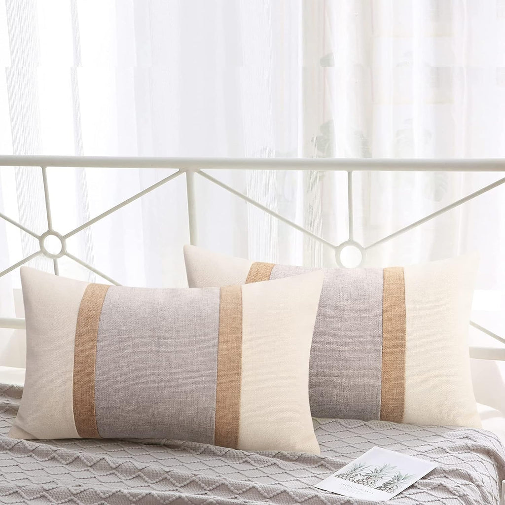 Lumbar Boho Fabric Throw Pillow Cover — 20" - View 7