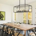 Adjustable Farmhouse Black Chandelier — 7-Light - View 6