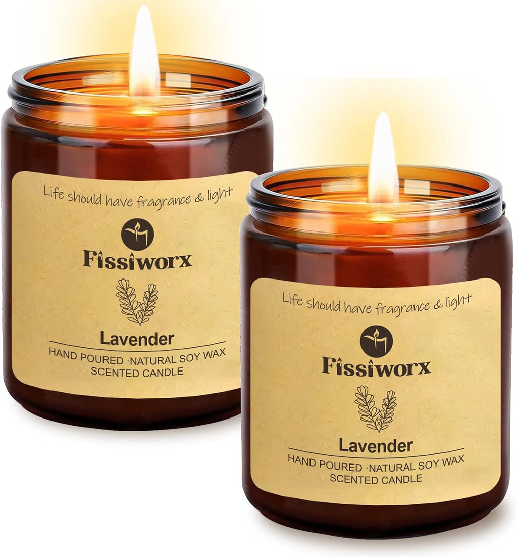 Soy Green Scented Candle — Lavender