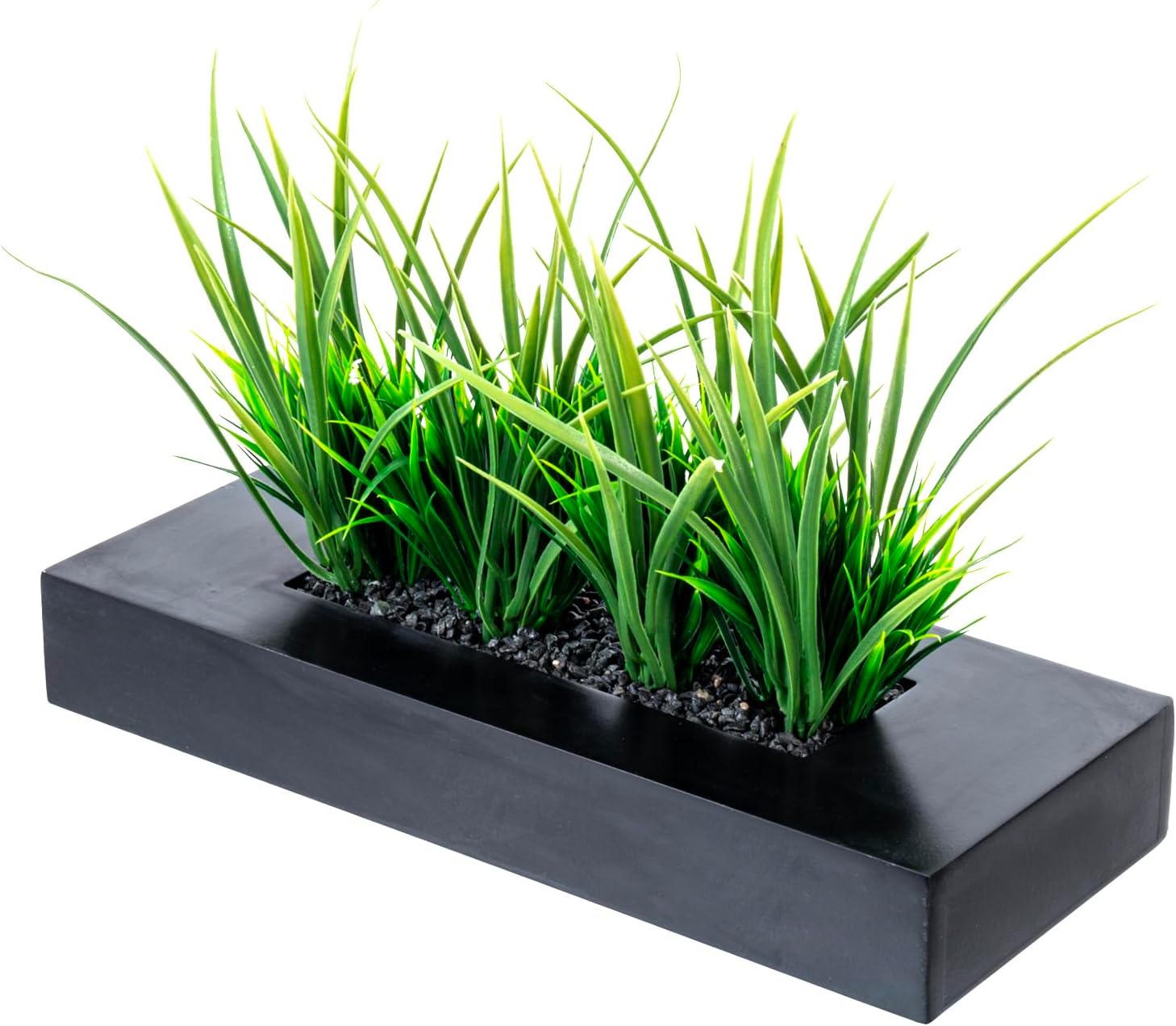 Rectangular Black Faux Plant — 10" — Black