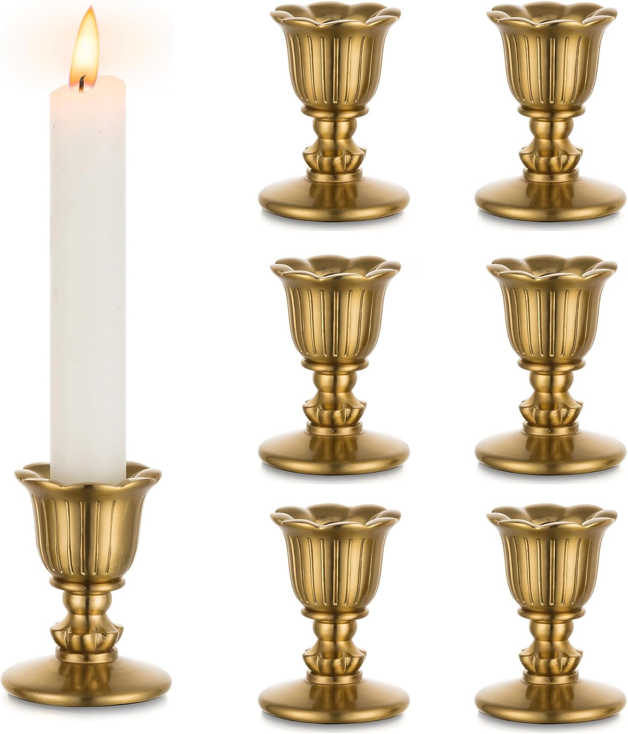Vintage Luxe Gold Candle — Set of 2 — 6 PCS