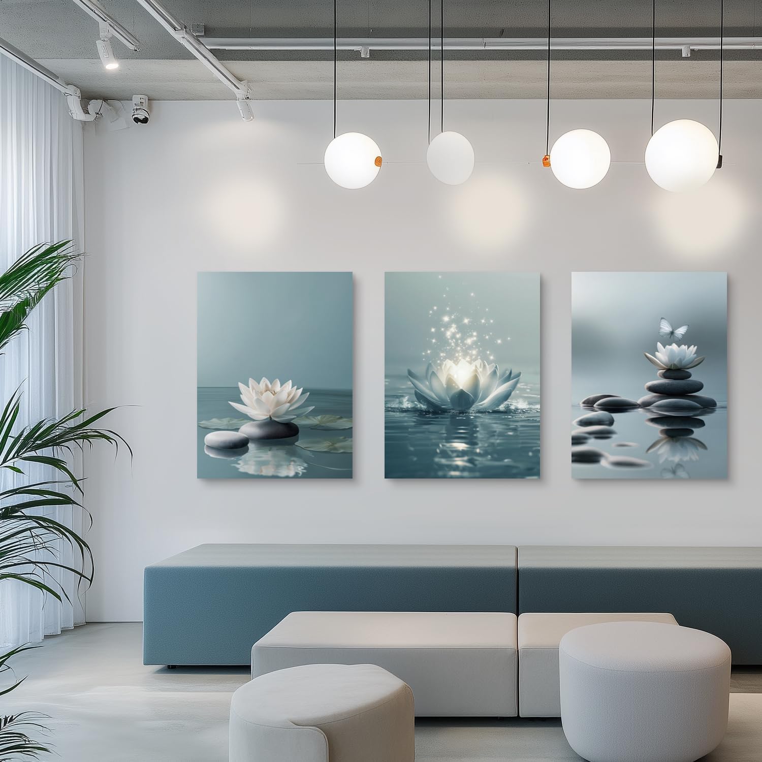 Framed Modern Black Canvas Wall Art — 16" - View 2