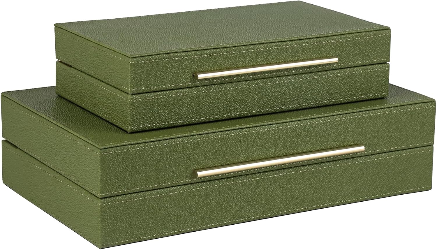 Black Storage Basket — Set of 2 — Green
