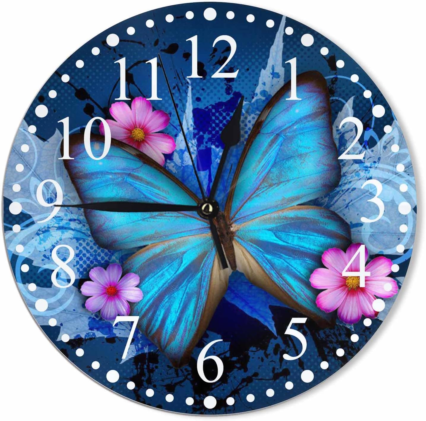 Battery Operated Modern Green Wall Clock — 10" — 10 Inch