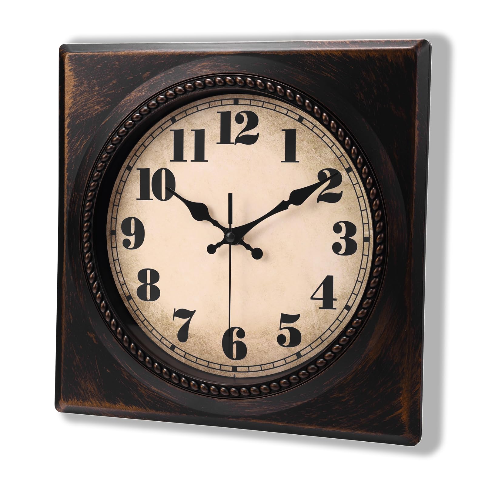 Battery Operated Mid-Century Gold Wall Clock — 12"