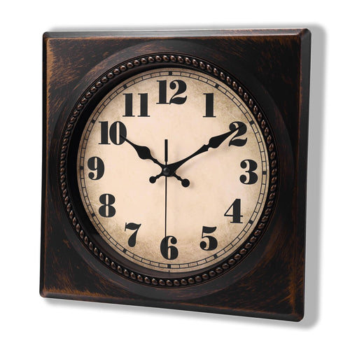 Battery Operated Mid-Century Gold Wall Clock — 12"
