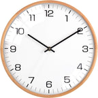 Battery Operated Modern White Wall Clock — 12"