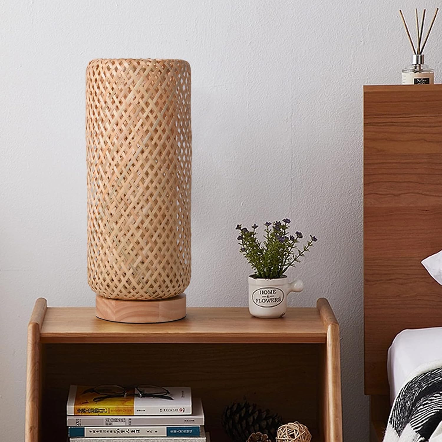 Boho Wood Desk Lamp — 5.9" - View 2
