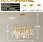 Round Luxe Black Chandelier — 10-Light - View 3