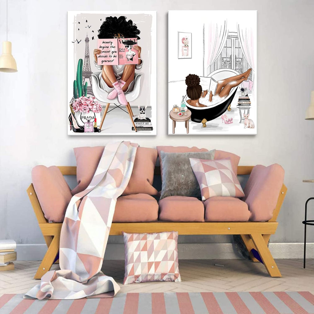 Framed Modern Fabric Wall Decor — 16" - View 2