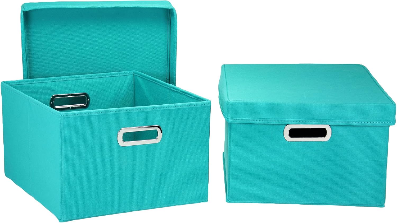 Black Storage Basket — Aqua