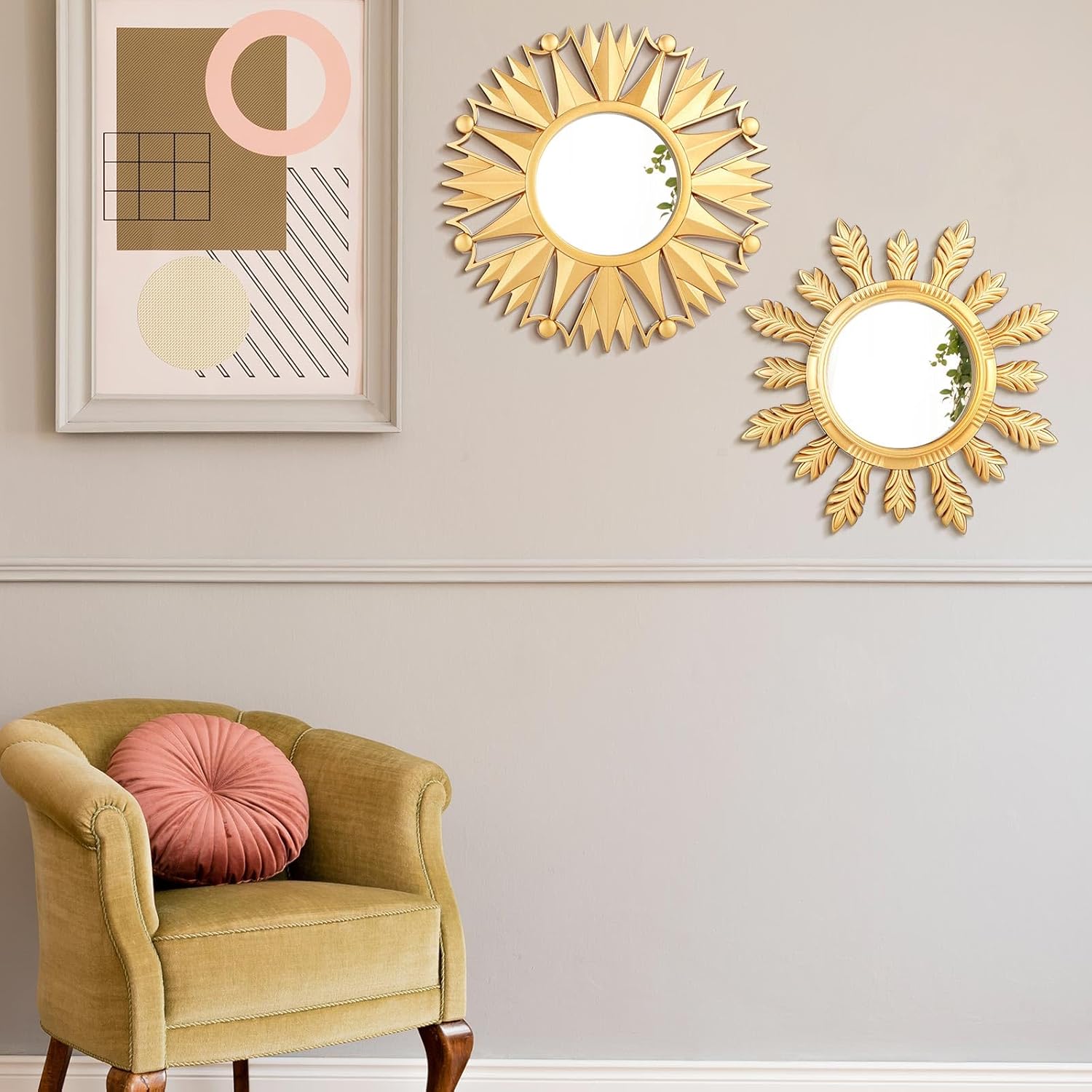 Boho Gold Mirror — Set of 4 - View 5