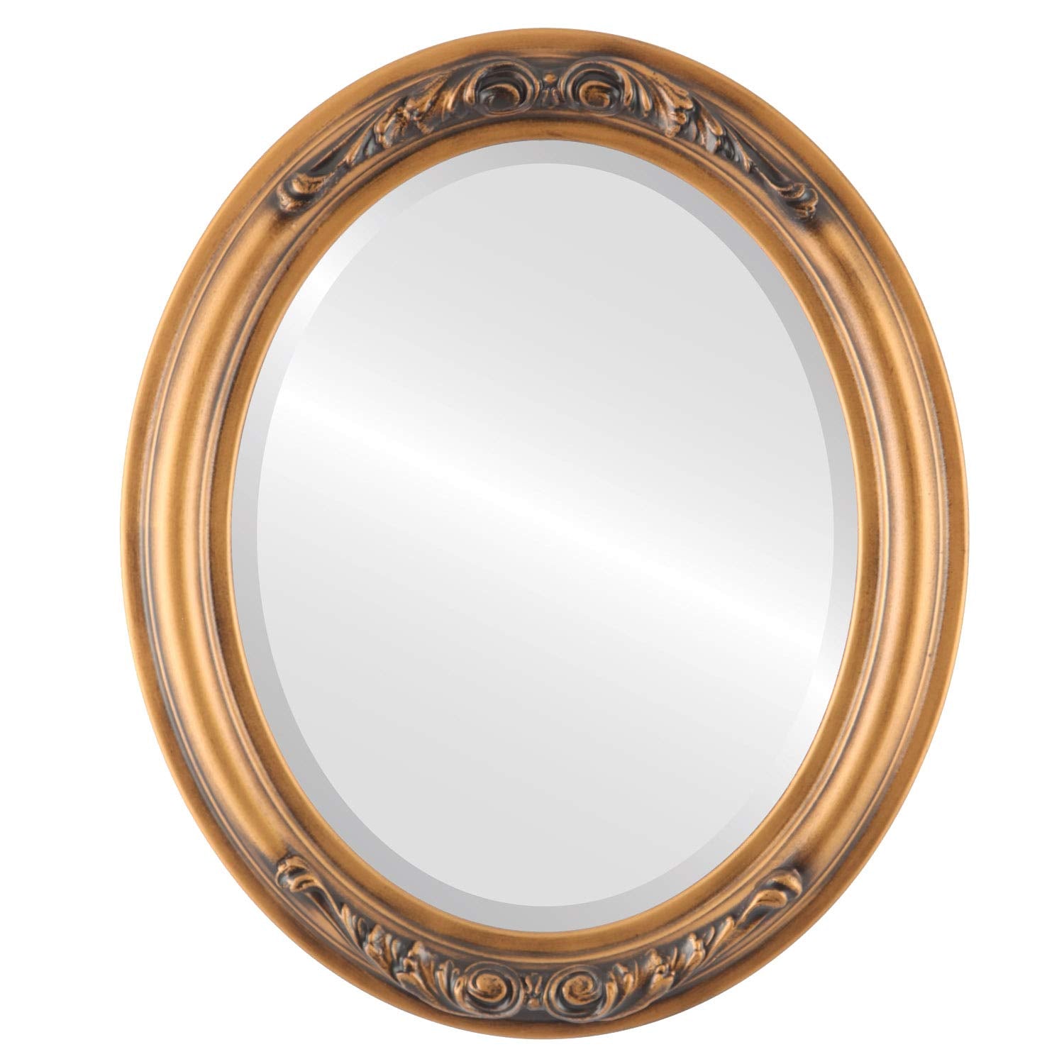 Beveled Luxe Beige Wall Mirror — 20"