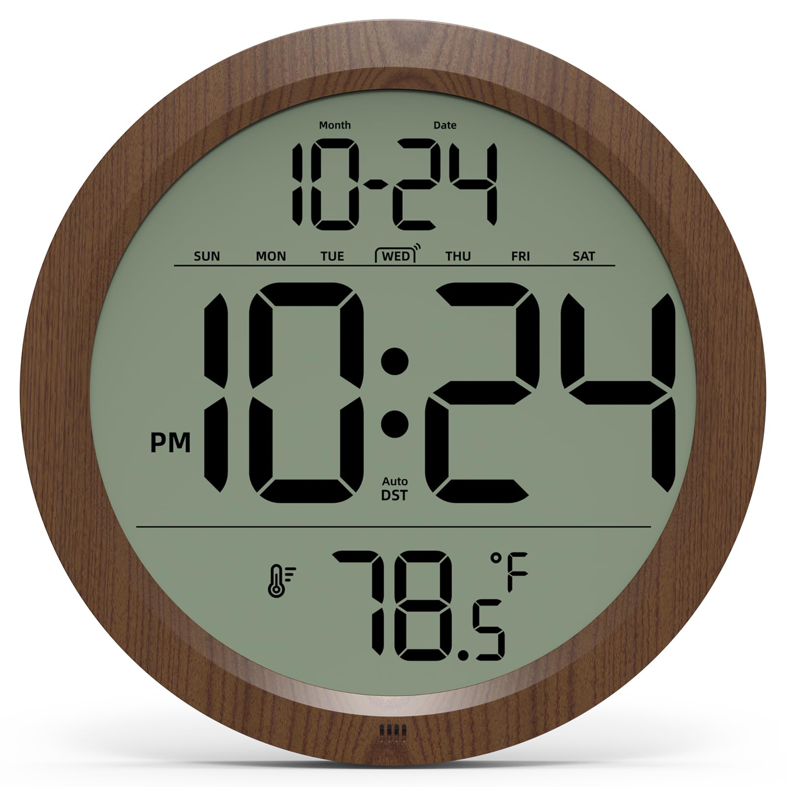 Battery-Operated Farmhouse Wood Wall Clock — 8"