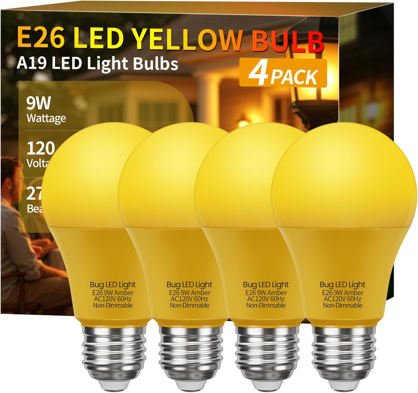 Green Smart Bulb — Set of 1 — Yellow