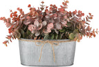 Rectangular Farmhouse Black Faux Plant — Orange