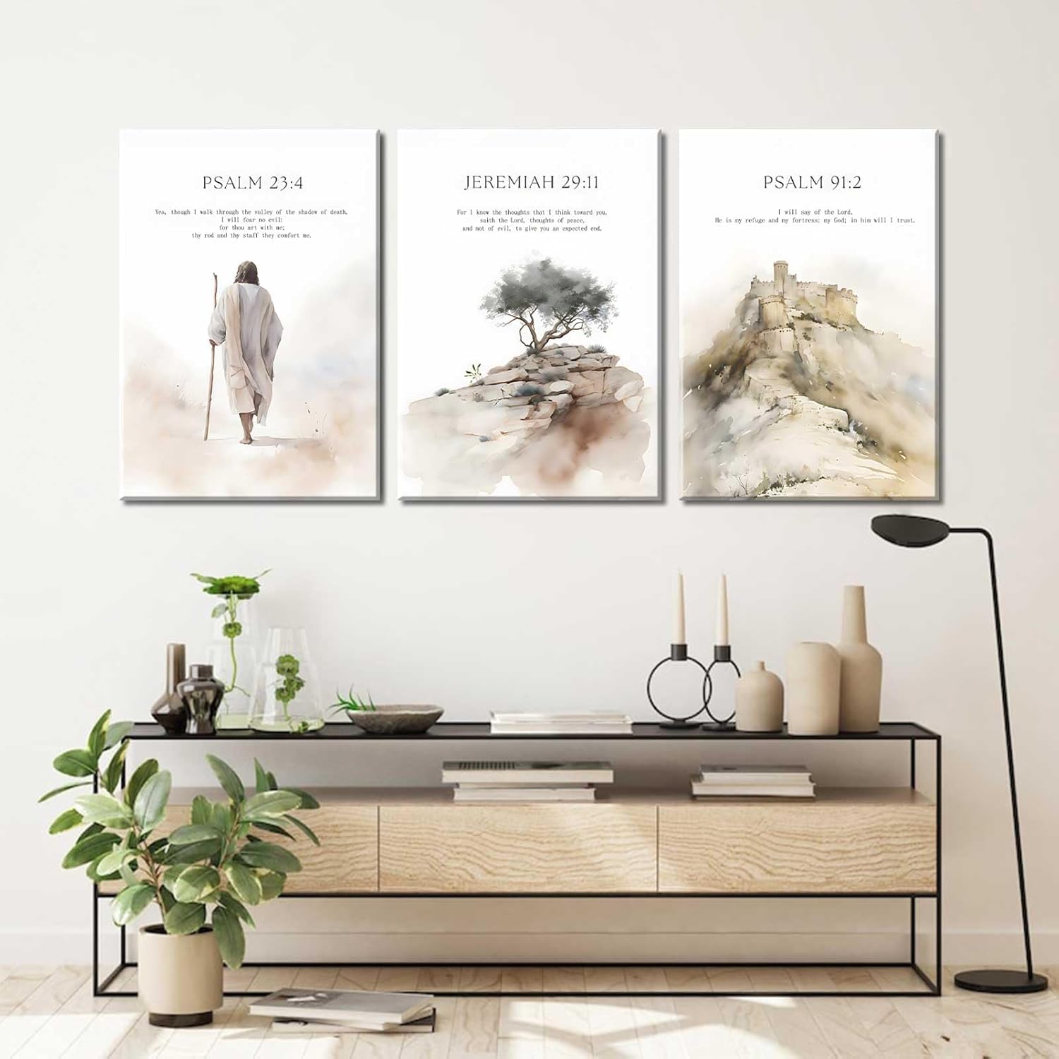 Framed Modern Fabric Wall Decor — 16" - View 3