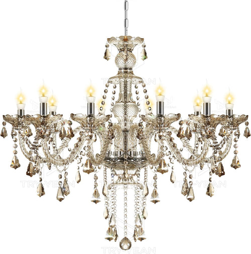 Adjustable Luxe Metal Chandelier — 35" - View 2