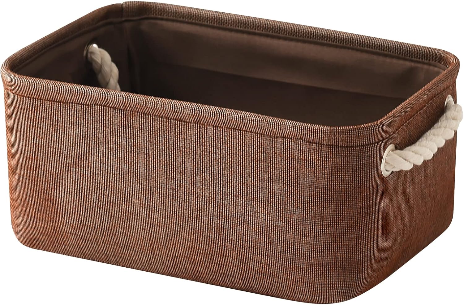 Beige Storage Bin — Brown