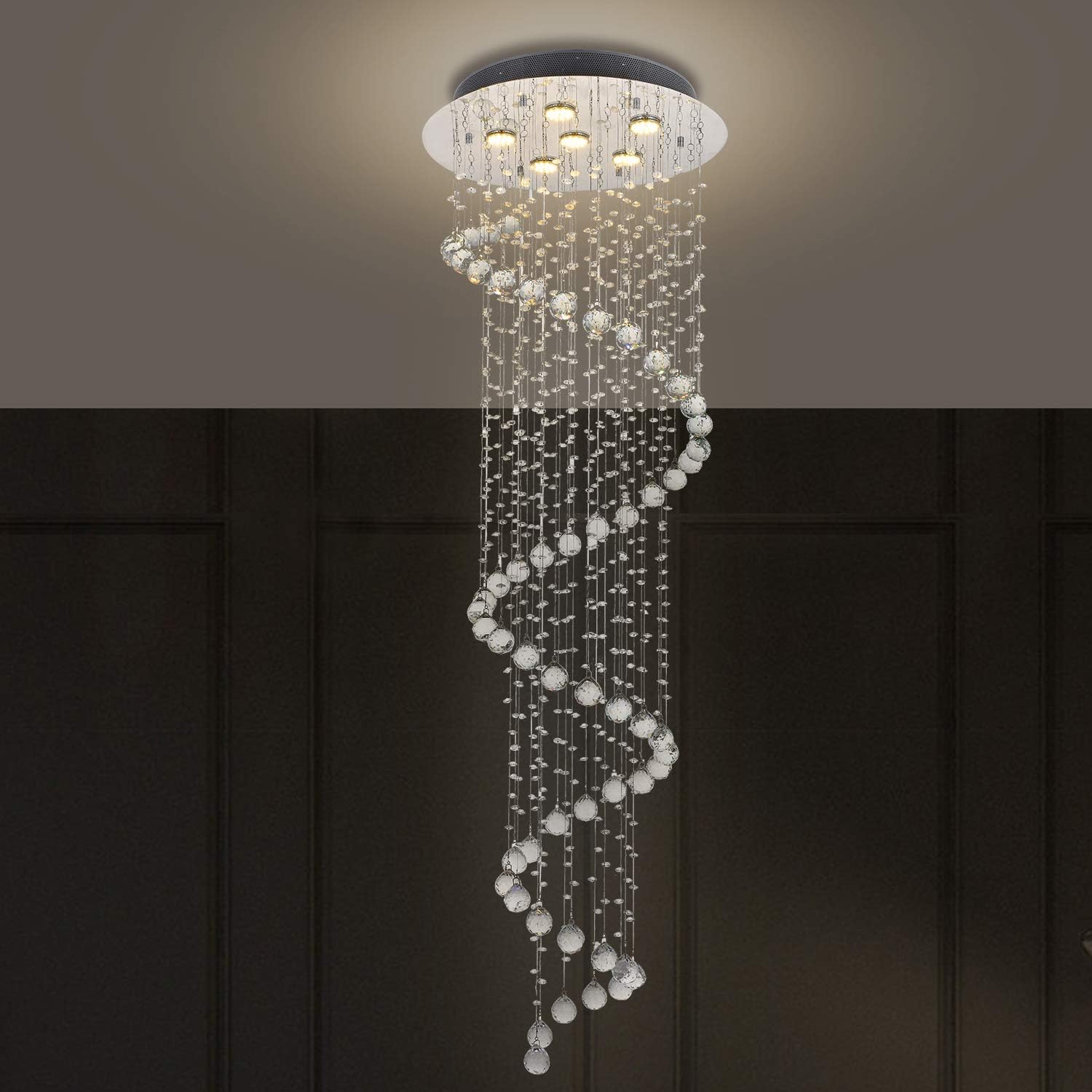 Luxe Metal Chandelier — 20" - View 4