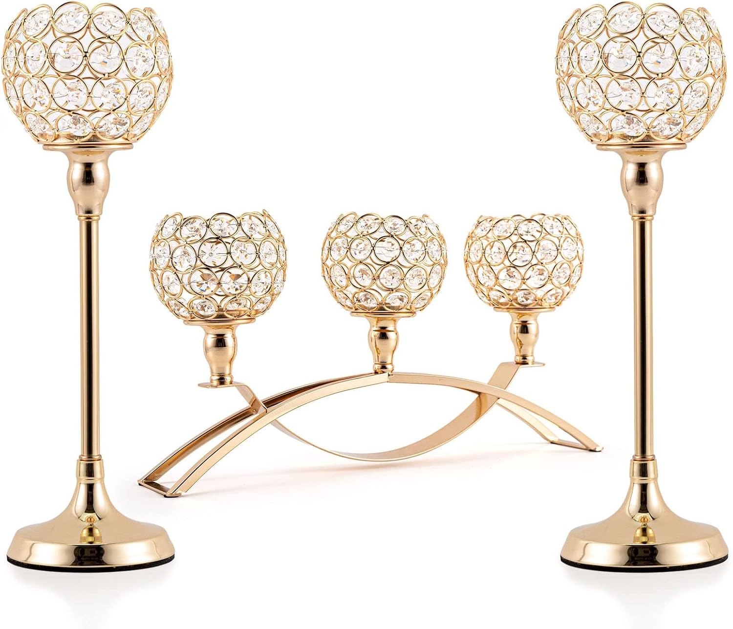 Luxe Gold Candle — 5.5" — 1 Piece 8.3" tall & 2 Pieces 13" tall