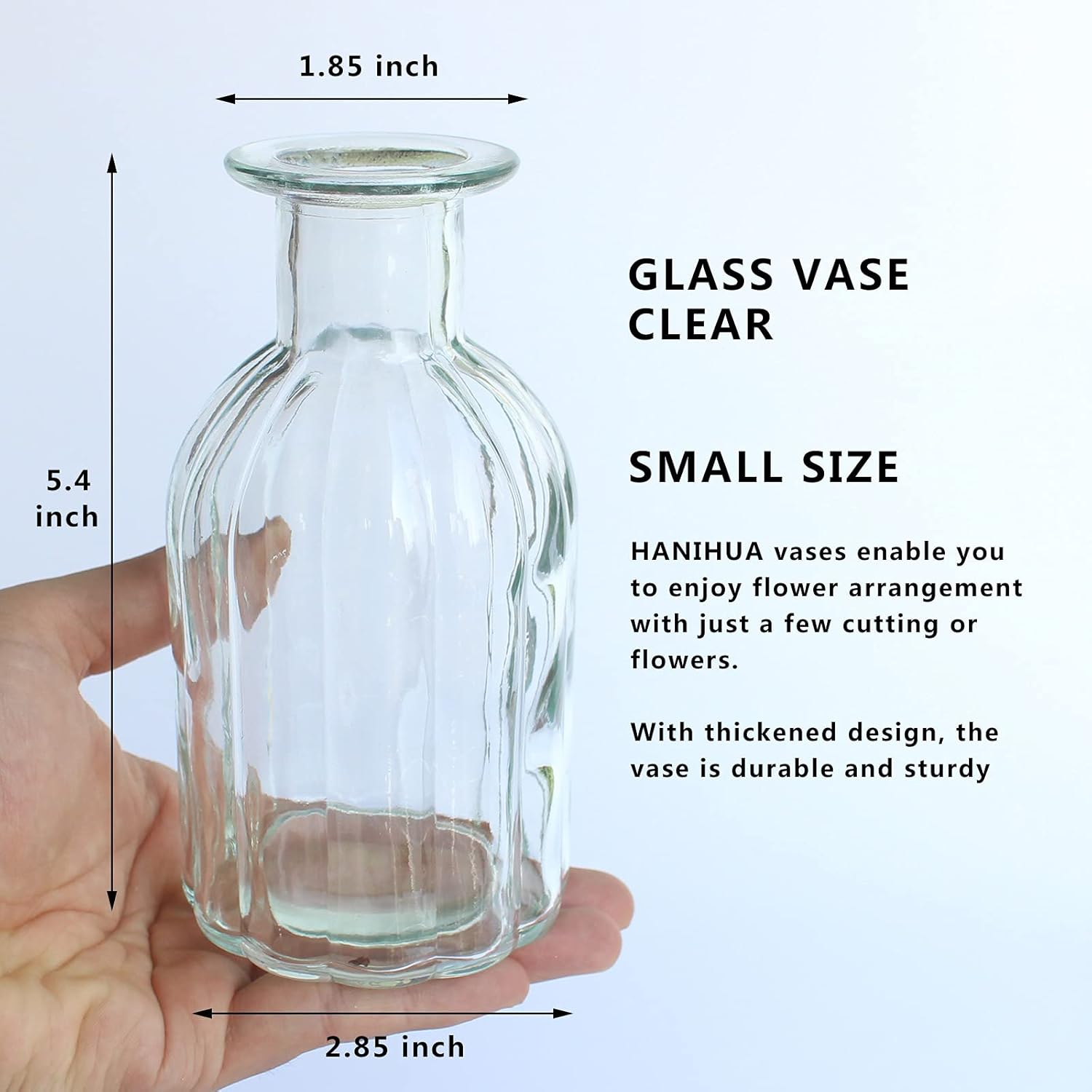Round Glass Decorative Vase — 2.85" - View 3
