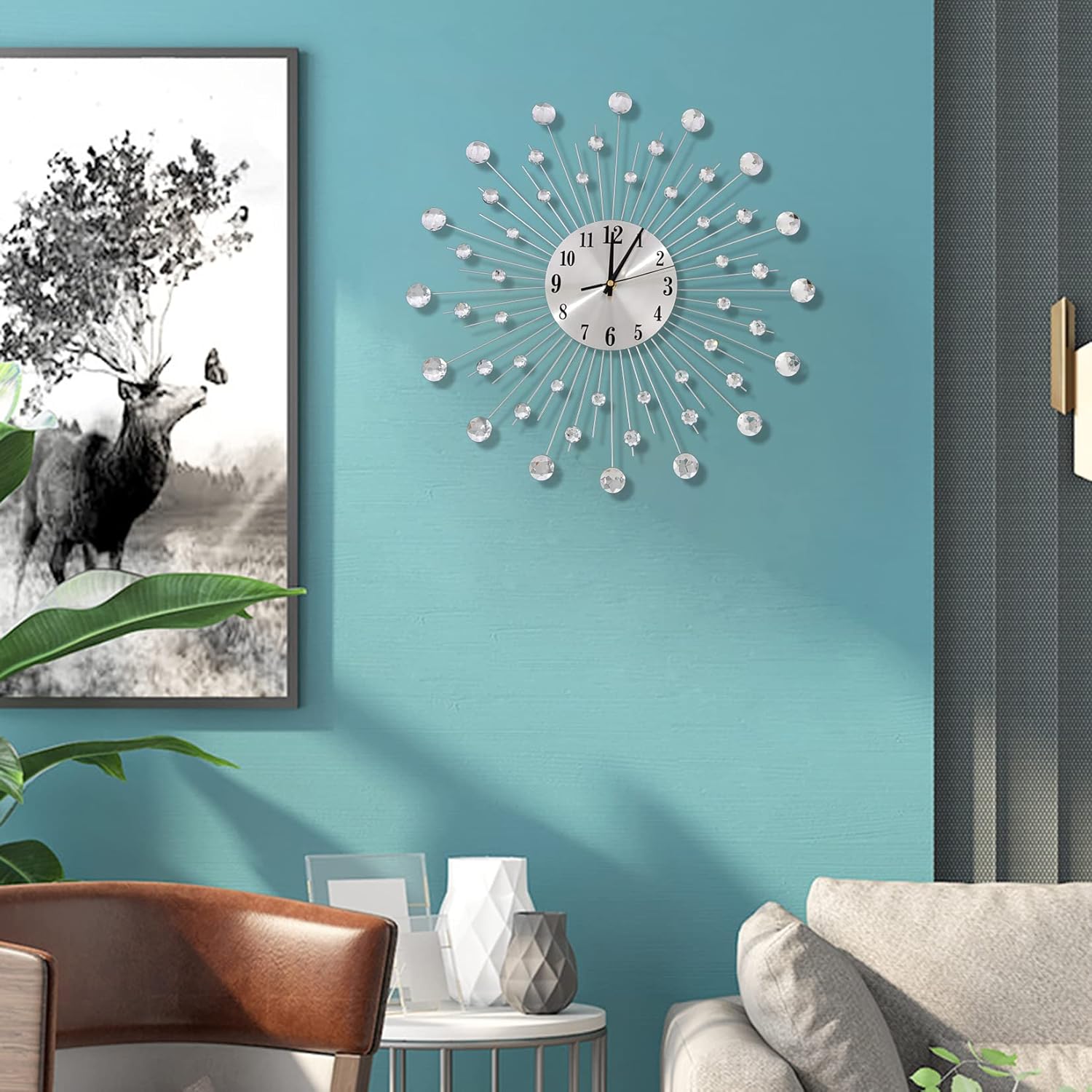 Luxe Black Wall Clock — 7" - View 2