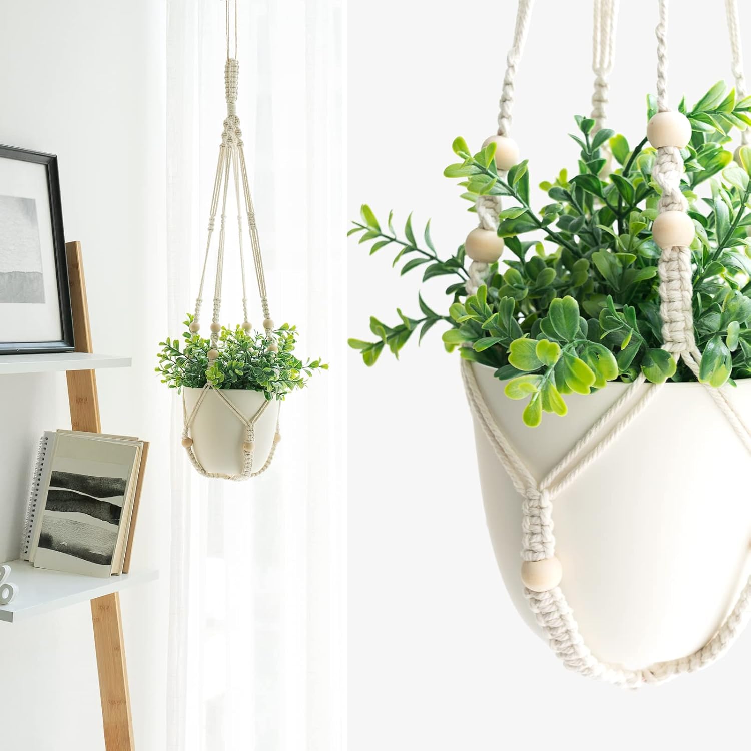 Boho Rattan Faux Plant - View 2