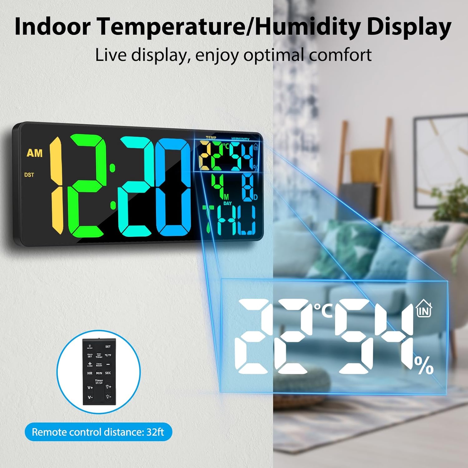 RGB Wall Clock — 18" - View 4
