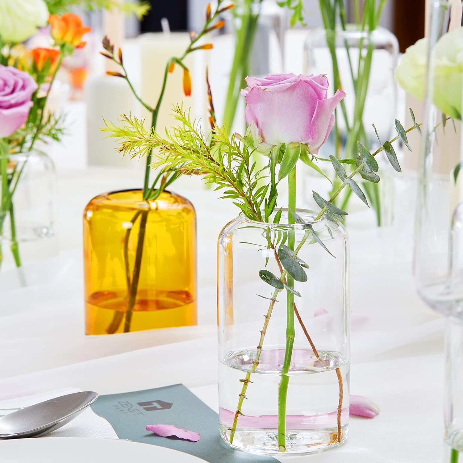 Modern Orange Vase — Set of 6 - View 3