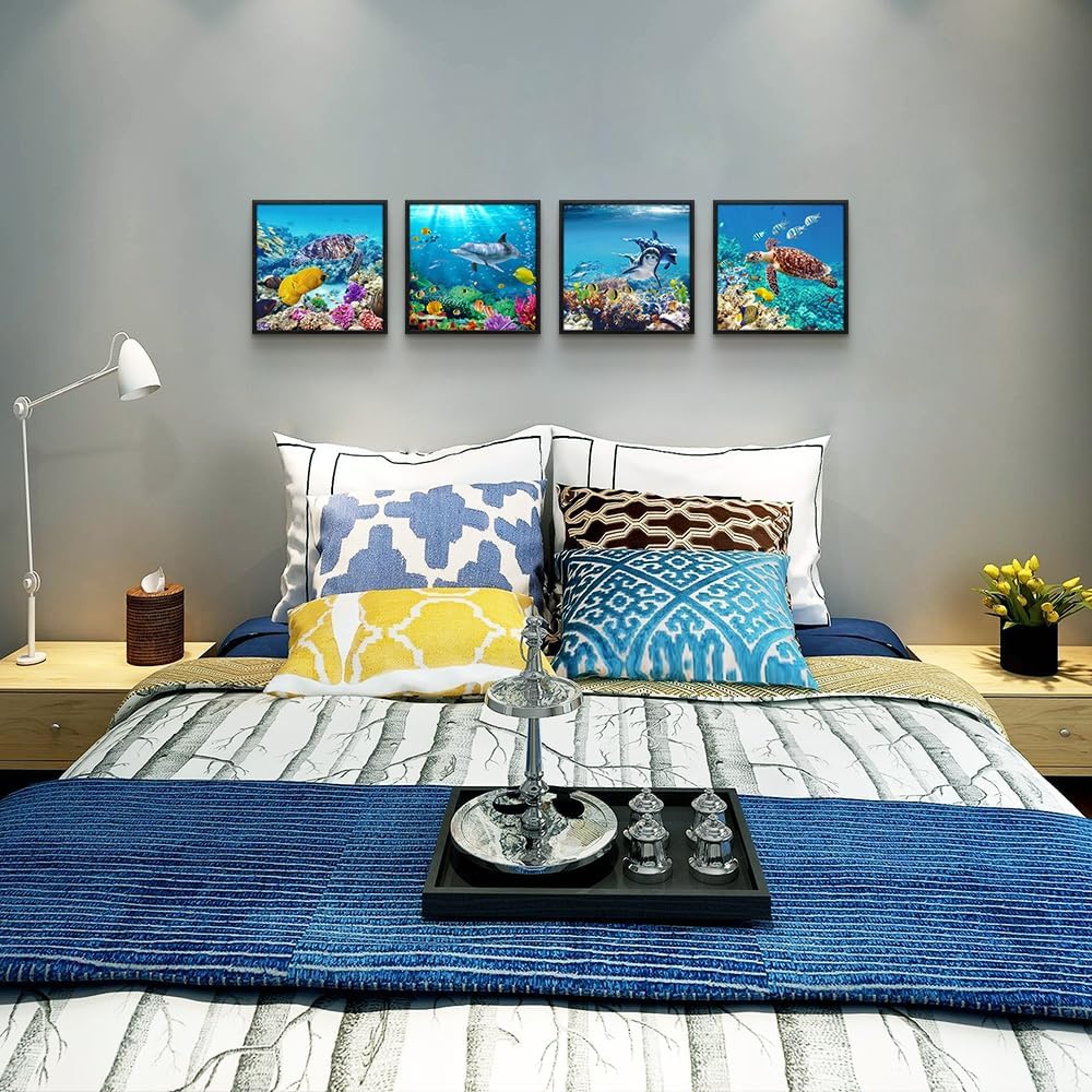 Modern Black Framed Wall Art — 12" - View 5