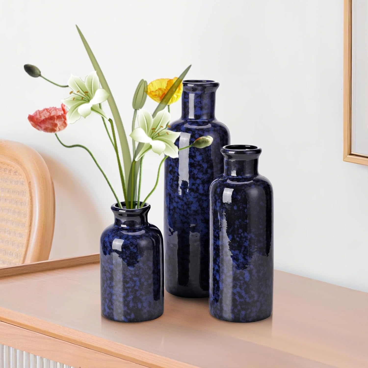 Boho Beige Flower Vase — Set of 3 - View 7
