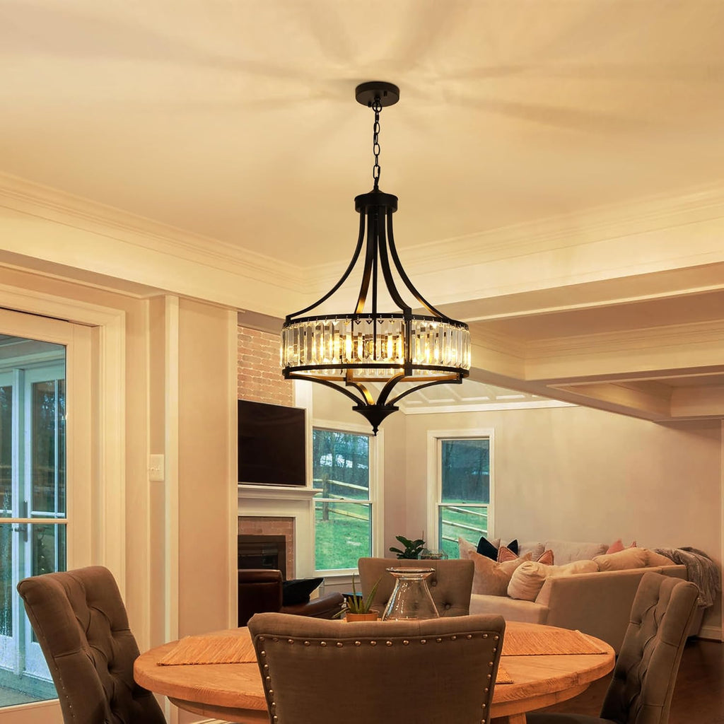 Antique Farmhouse Black Chandelier — 5-Light - View 2