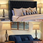 USB Modern Beige Bedside Lamp — Set of 2 - View 7