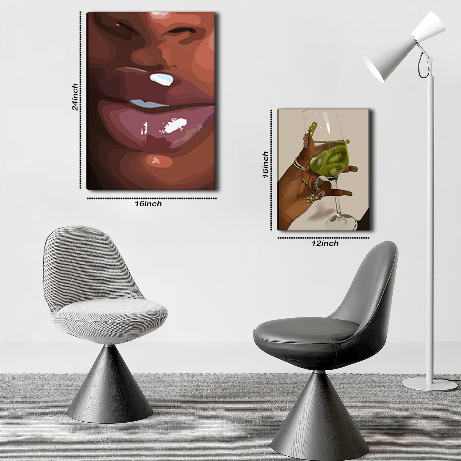 Framed Black Wall Decor — 16" - View 4