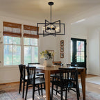 Adjustable Farmhouse Black Chandelier — 6-Light - View 4