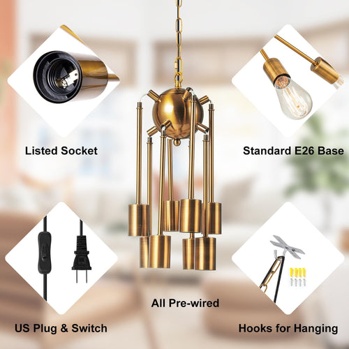 Adjustable Luxe Black Chandelier - View 2