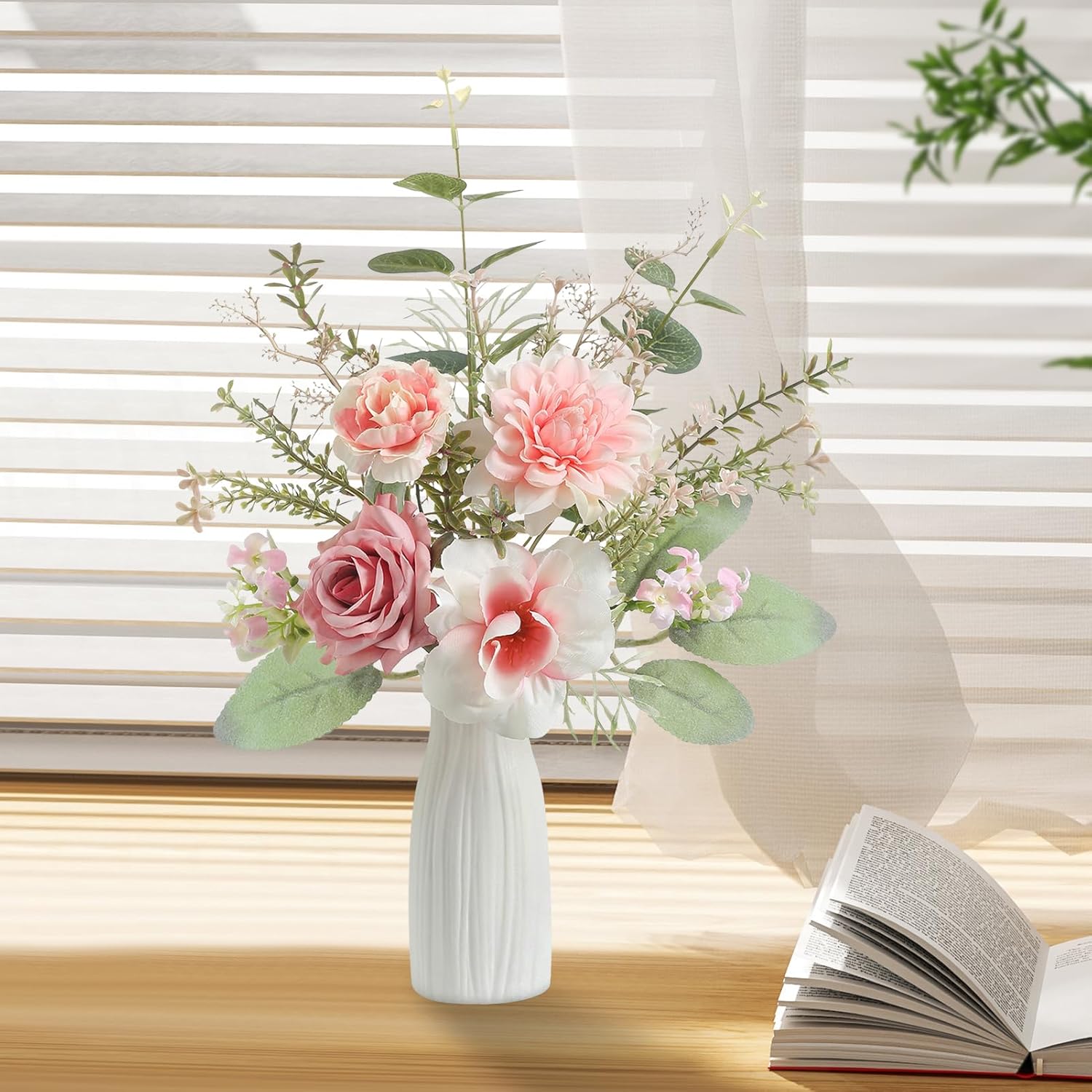 Farmhouse Blue Artificial Flowers — 11" - View 4