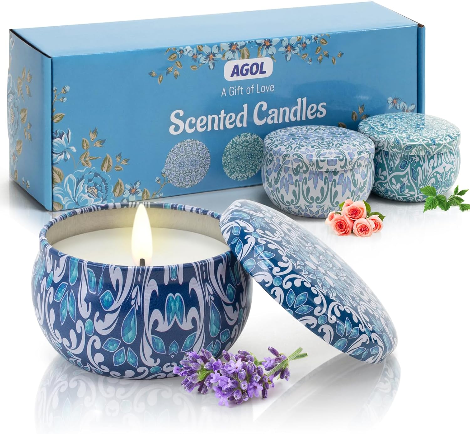 Scented Pink Candle — Lavender+Rose+Vanilla