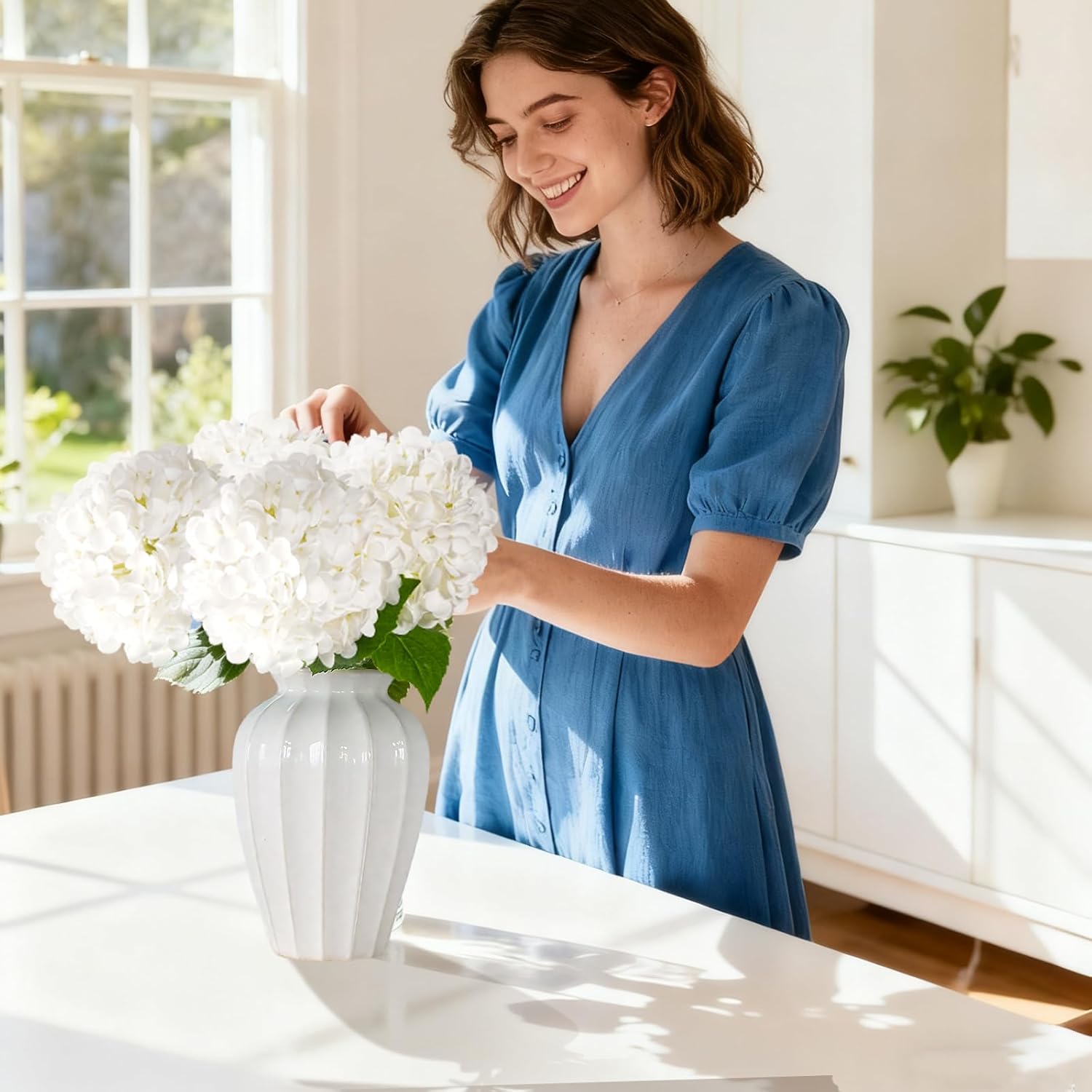 Blue Artificial Flowers — 20" - View 5