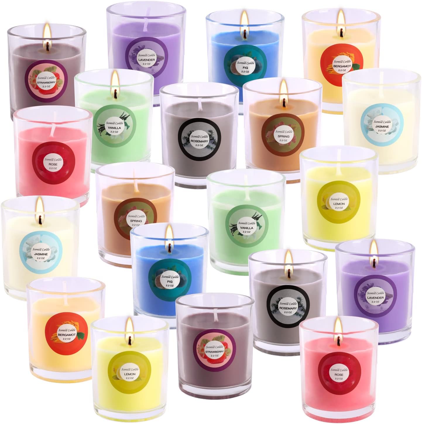 Soy Wax Brown Scented Candle — 20PackRainbow