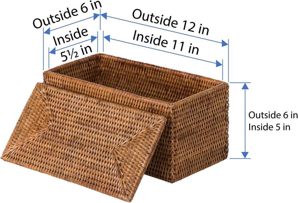 Rectangular Boho Brown Basket - View 4